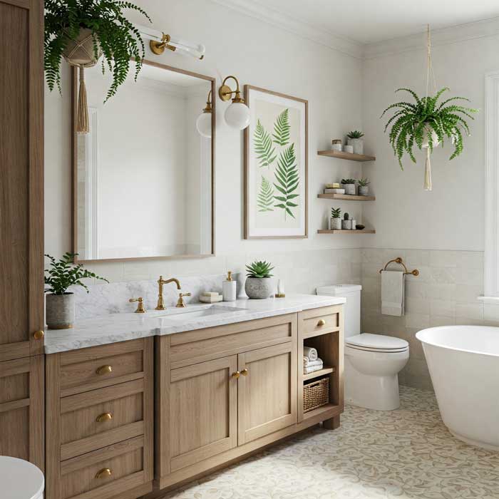 Ahşap Banyo Dekorasyonu • White Design