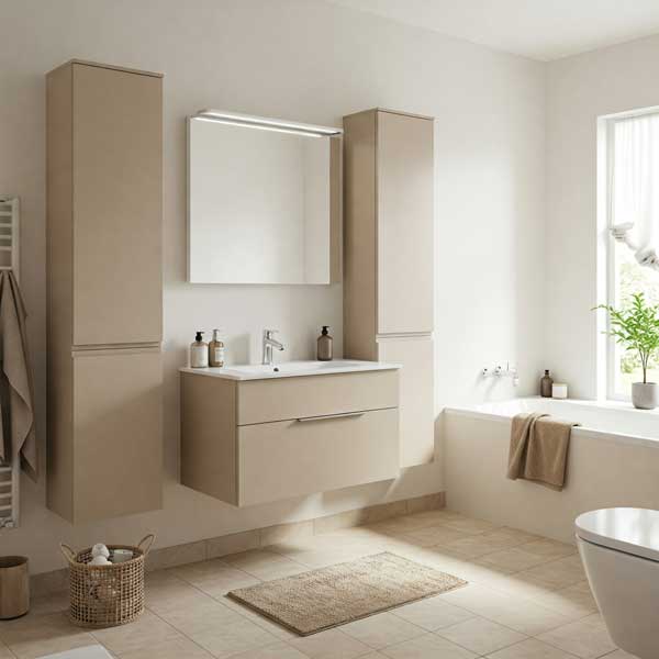 Krem Banyo Dekorasyonu