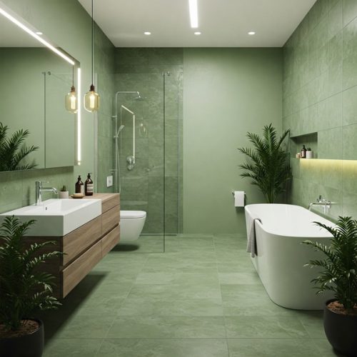 Yeşil Banyo Dekorasyonu • White Design